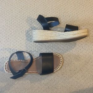 Black Espadrille Wedges